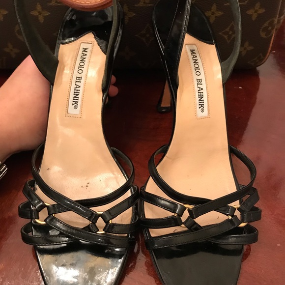 Manolo Blahnik black strappy sandles - Picture 3 of 6